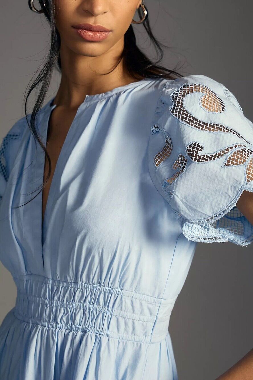 New Anthropologie The Somerset Maxi Dress: Cutwork Edition Size M - Picture 5 of 14